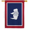 Guarderia 28 x 40 in. Wyoming American State House Flag with Dbl-Sided Horizontal Decoration Banner Garden GU3902675